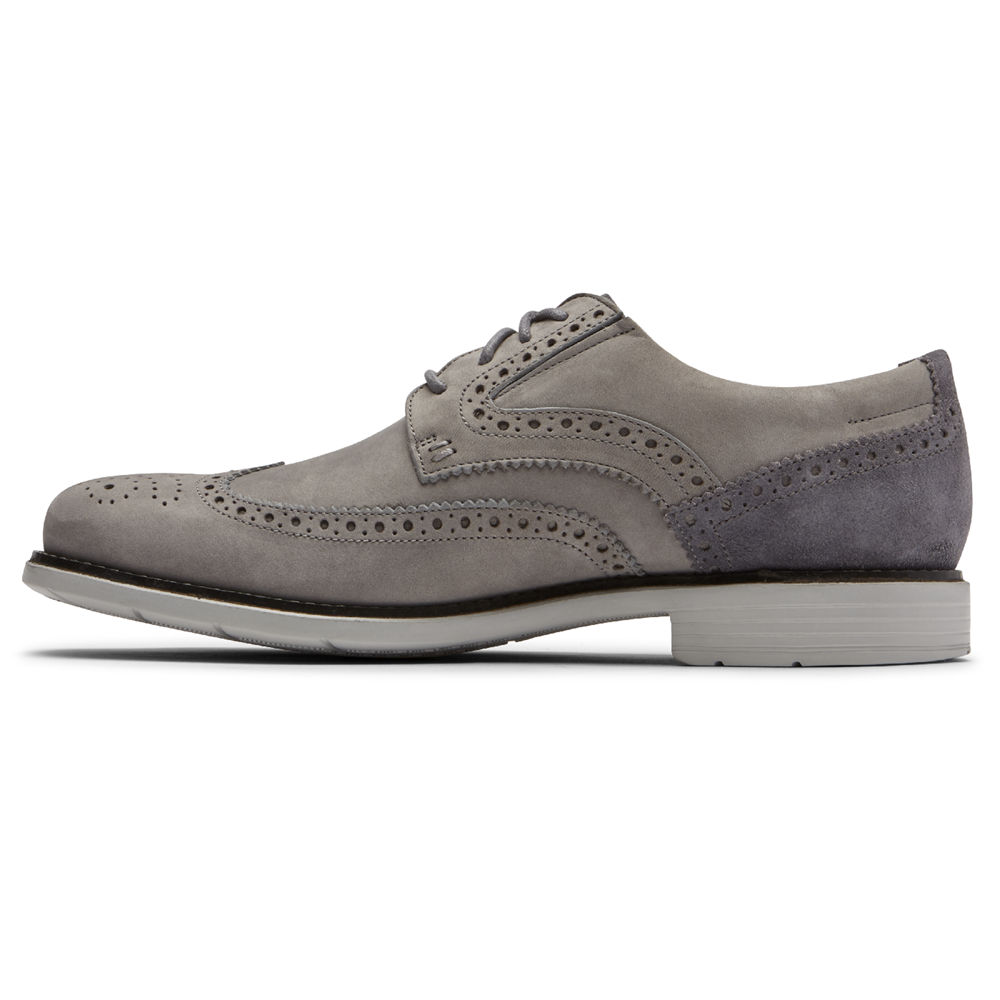 ロック ポート スニーカー メンズ グレー - Total Motion クラシック Dress Wingtip - OPQ604751